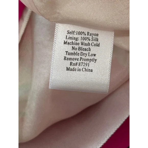 Johnny Was NWT Floral Midi Dress Pink White Embroidered Beaded Size M - Picture 13 of 16